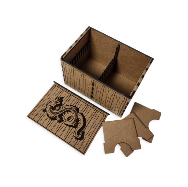 Caixa Organizadora para Cartas em MDF – Divisórias e Tampa Deslizante - Image 2