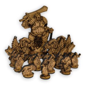 Kit de Miniaturas de RPG: Ataque à Vila da Colina Flamejante