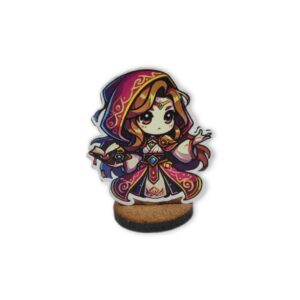 Miniatura Humana Maga Chibi Colorida – Encante sua Mesa de RPG!