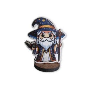 Miniatura Chibi Colorida – Humano Mago Chapeu para RPG