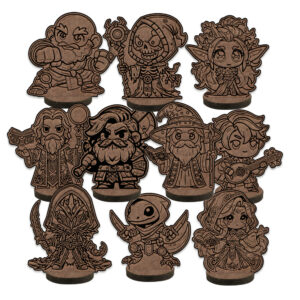 Kit Miniaturas Chibi RPG – 10 Personagens Fofos e Divertidos