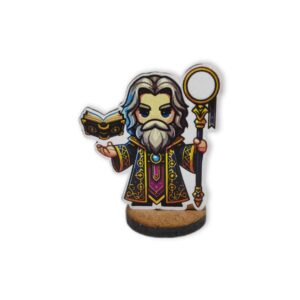 Mago Grimório Chibi – Miniatura Colorida para Dar Vida ao seu RPG