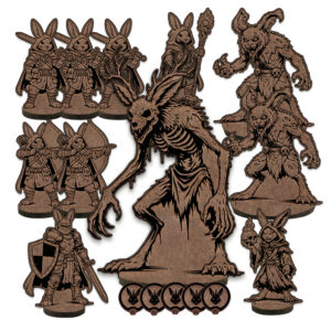 Kit RPG de Pascoa - Miniaturas Coelhos RPG