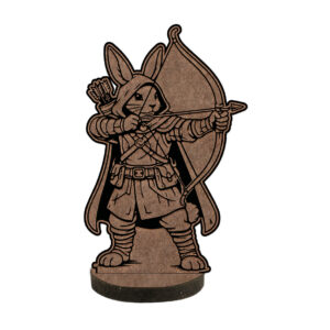 Miniatura Homem Coelho Arqueiro em MDF 3mm