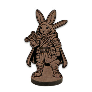 Miniatura Homem Coelho com Espada em MDF 3mm