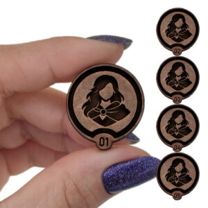 Token NPC Feminino Para RPG em MDF – 5 Unidades